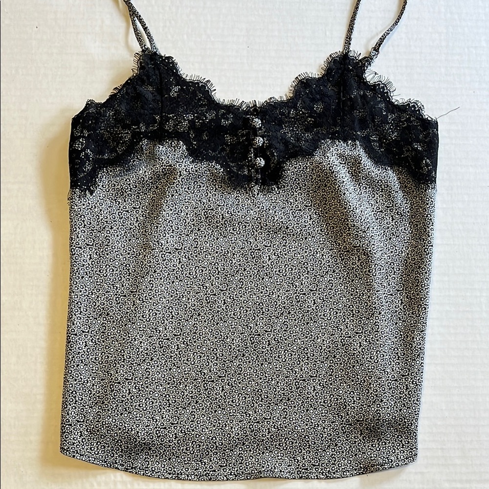 Abercrombie and Fitch Black Lace Trim Cami Top
